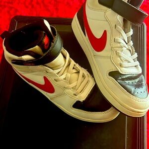 Nike High-Top Sneakers in Red and White